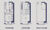 旭辉荣华公园大道loft户型图1室1厅1卫0.00㎡