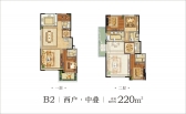 中国铁建·西派国际B2西户中叠1室1厅1卫220.00㎡