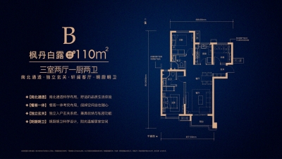 3室2厅2卫 户型图