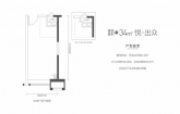 卓越里卓越里1室1厅1卫34.00㎡