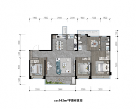 4室2厅2卫 户型图