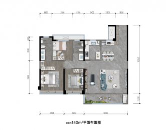 3室2厅2卫 户型图