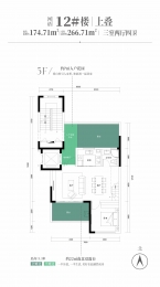 3室2厅4卫 户型图