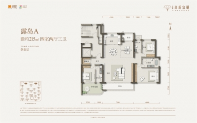4室2厅3卫 户型图