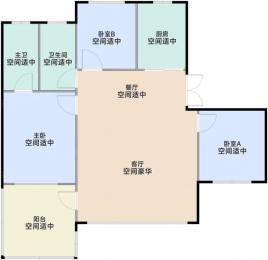 3室2厅2卫 户型图