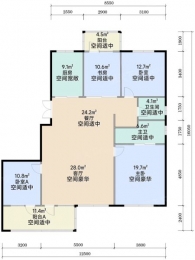 4室2厅2卫 户型图
