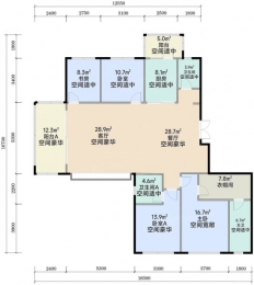 4室2厅3卫 户型图