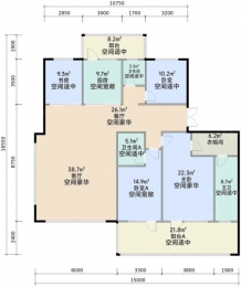 4室2厅3卫 户型图
