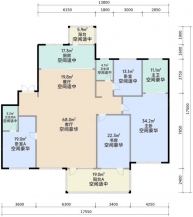 4室2厅3卫 户型图