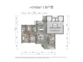 4室2厅2卫 户型图